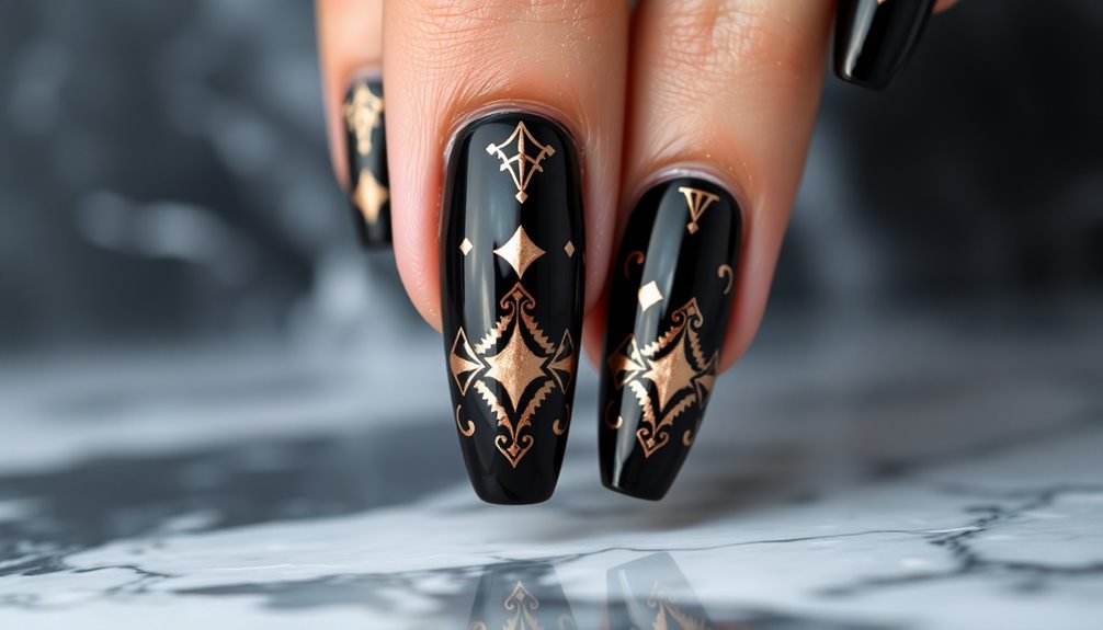 elegant edgy nail design