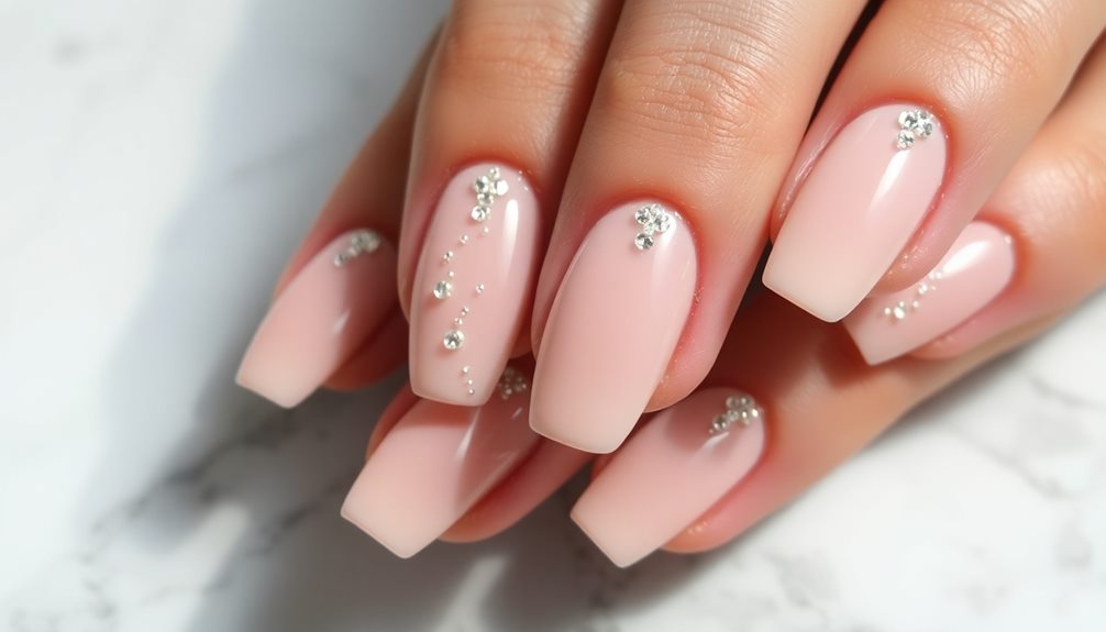 elegant subtle glamour nails