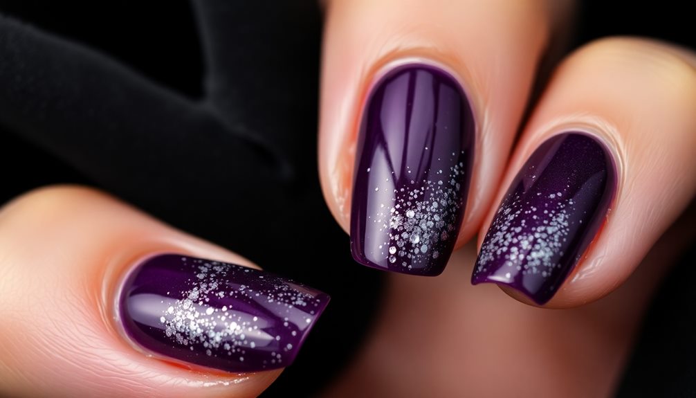 glamorous dark purple glitter