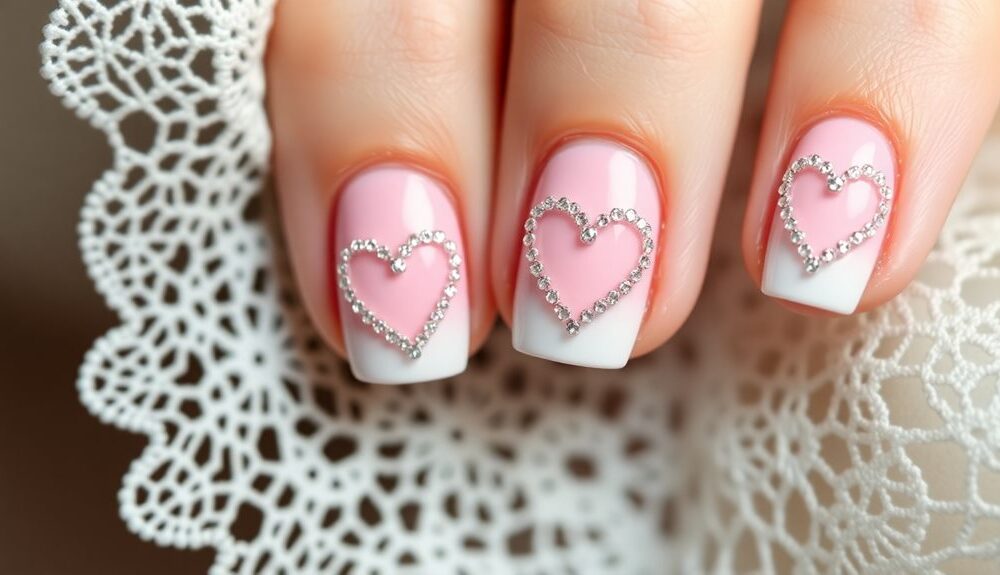 heart themed nail designs