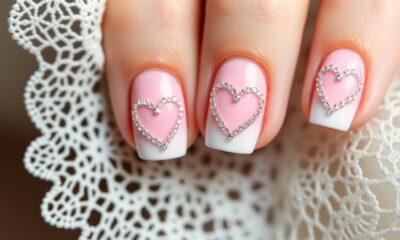 heart themed nail designs