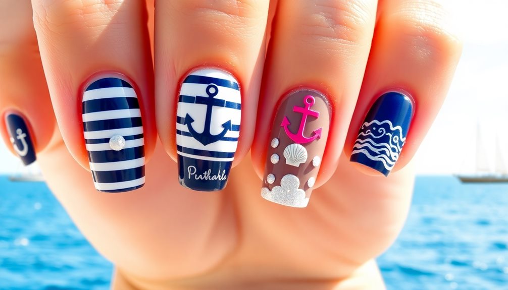 nautical nail art designs