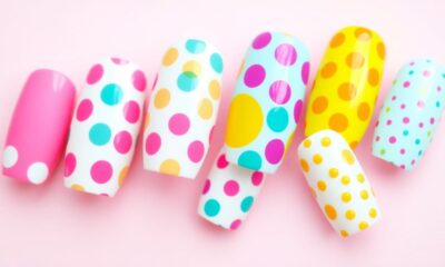 playful polka dot nails