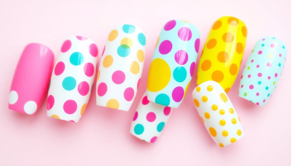 playful polka dot nails