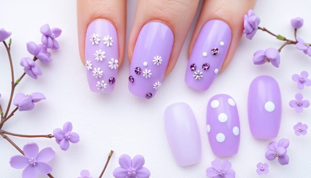 playful purple nail art