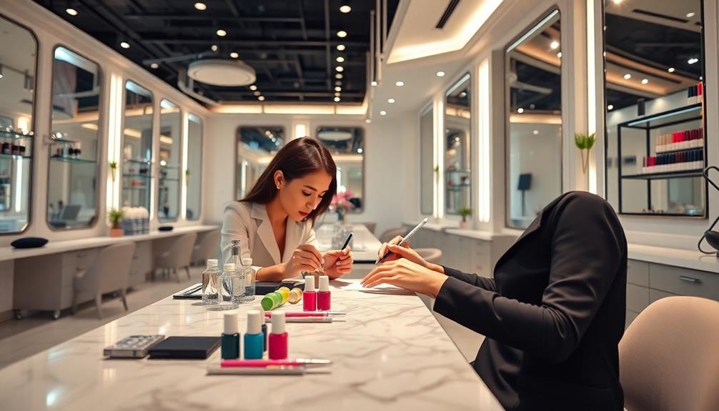 selecting a nail technician