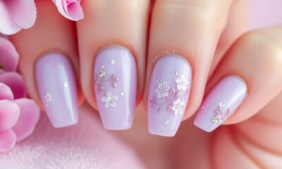 soft lilac nail designs