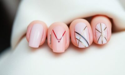 stylish line nail designs