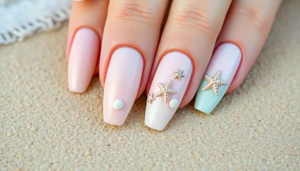 summer beach nail art