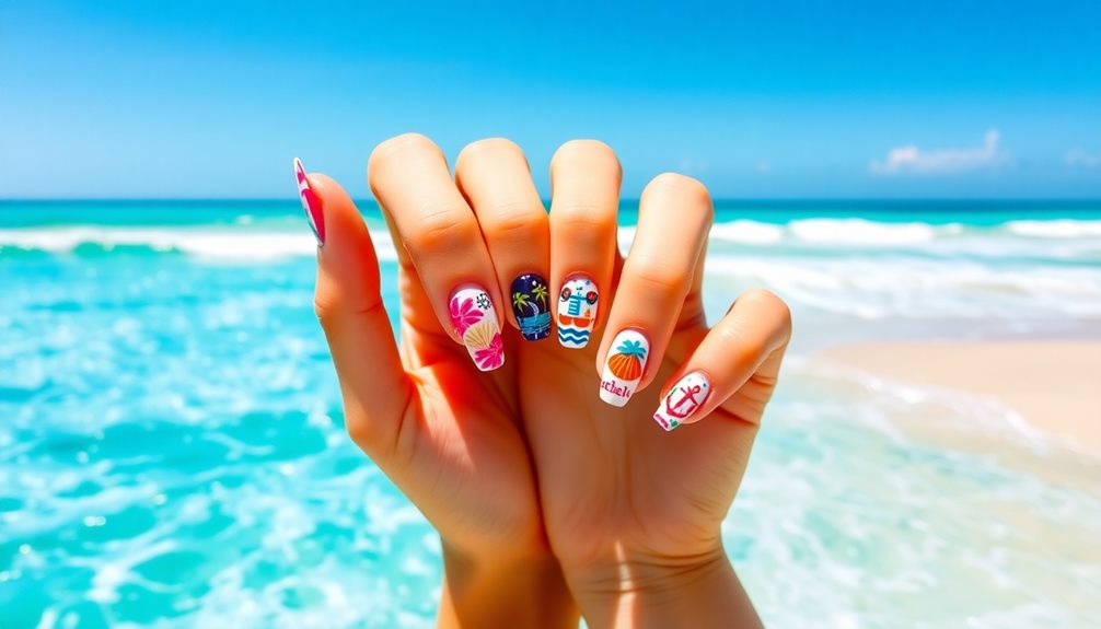 trendy cruise nail designs