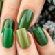 trendy green winter nails