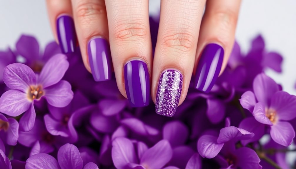 trendy purple nail colors