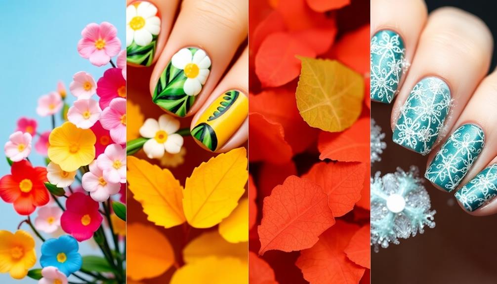 trendy seasonal nail art