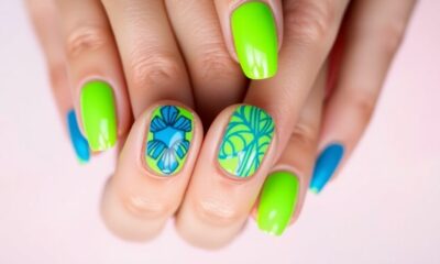 vibrant neon nail colors