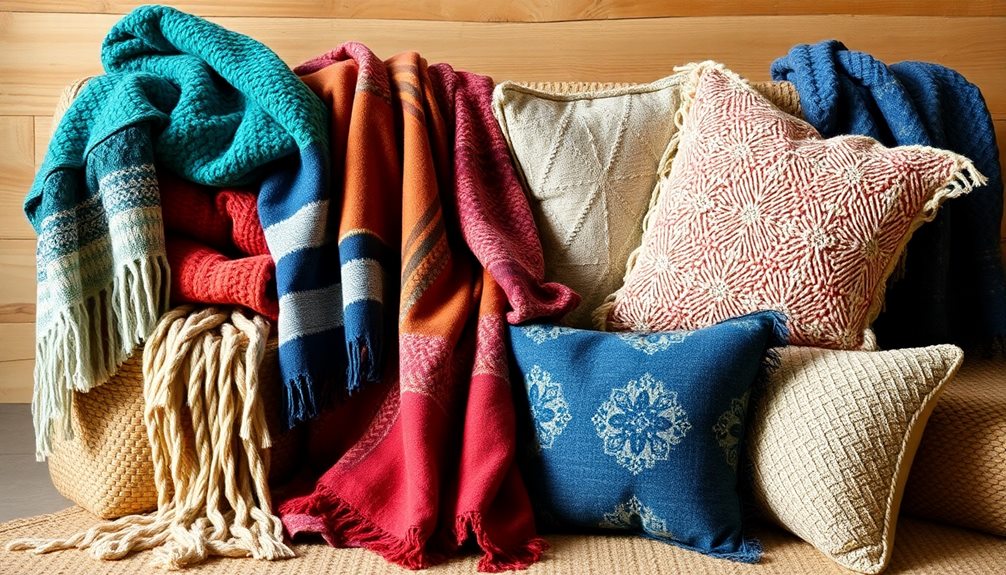 warm inviting textile materials