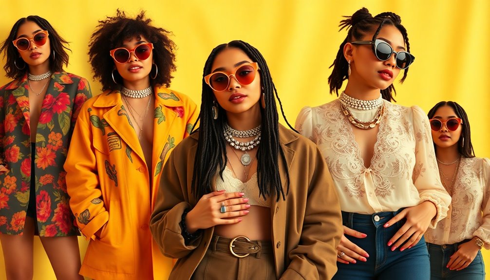 add vintage accessories layering