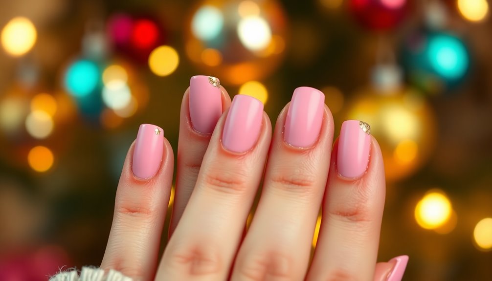 apply matte pink polish