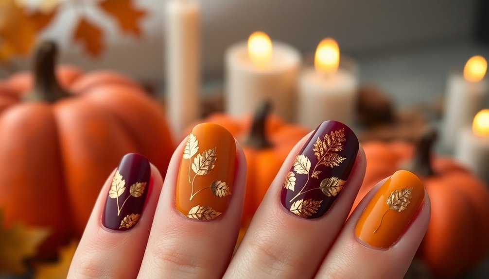 autumn inspired nail art