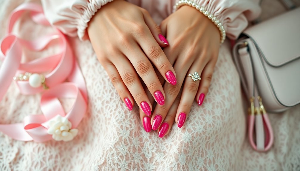 bold pink nail ideas