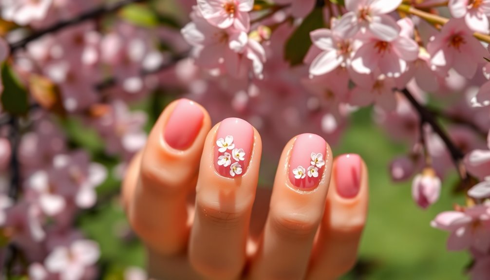 cherry blossom nail art