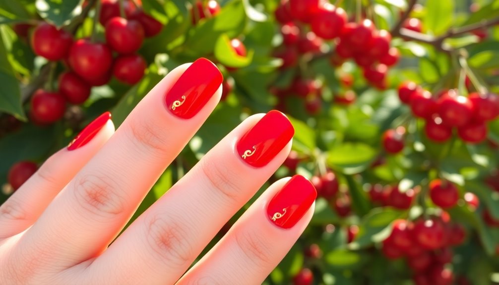 cherry inspired summer nail trends