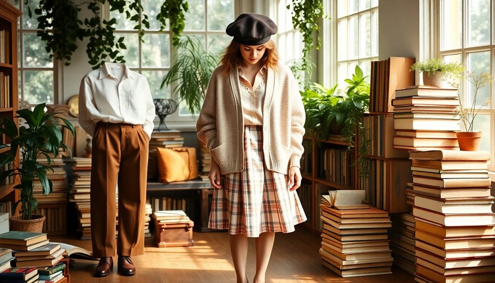 chic literary character attire