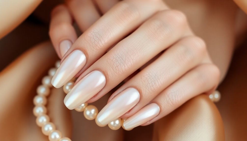 chic pearl nail designs