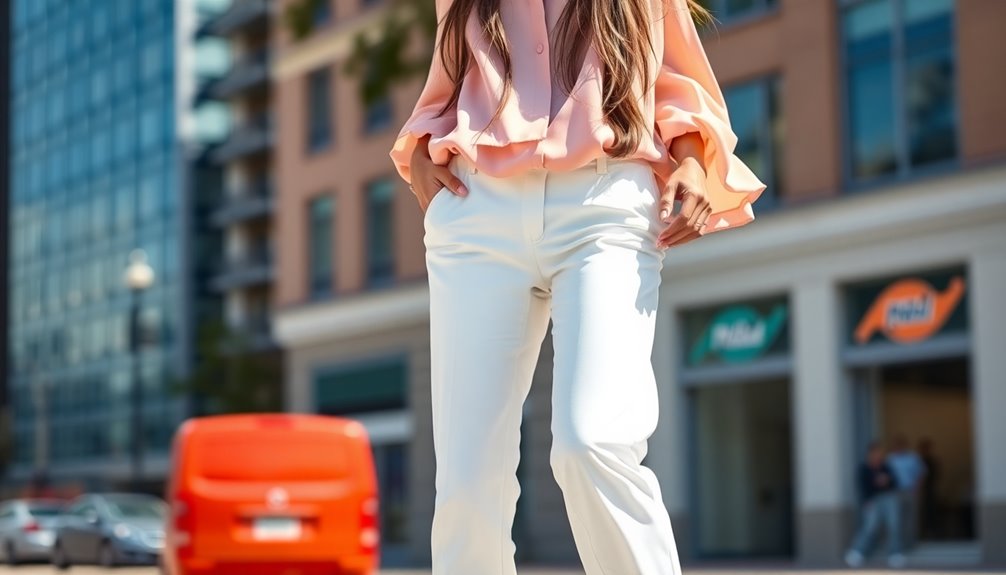 chic white pants outfits