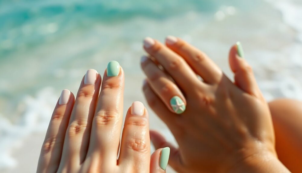 coastal beach nail inspiration