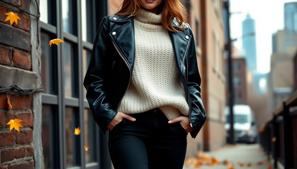 cozy oversized sweater layering