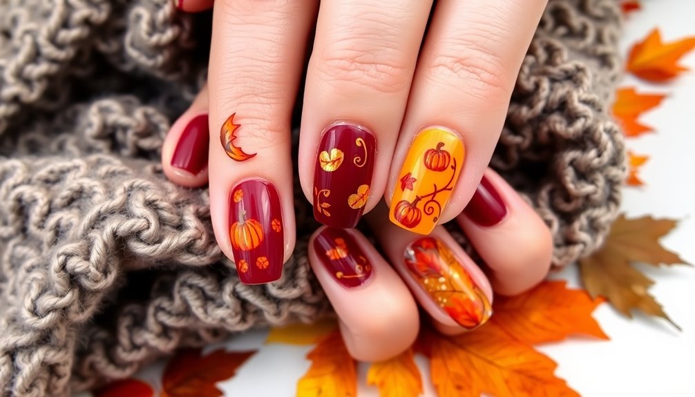 cute fall nail designs