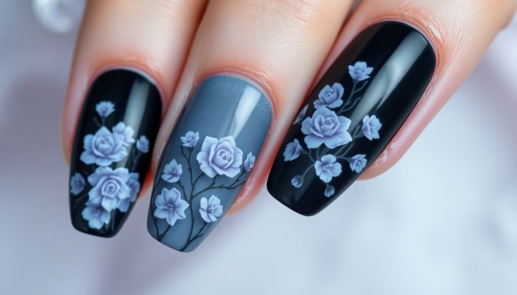 dark elegance nail design