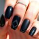 edgy black summer nails