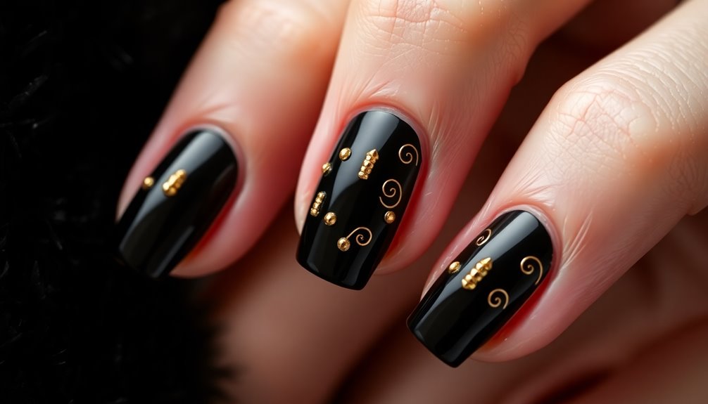 elegant black and gold