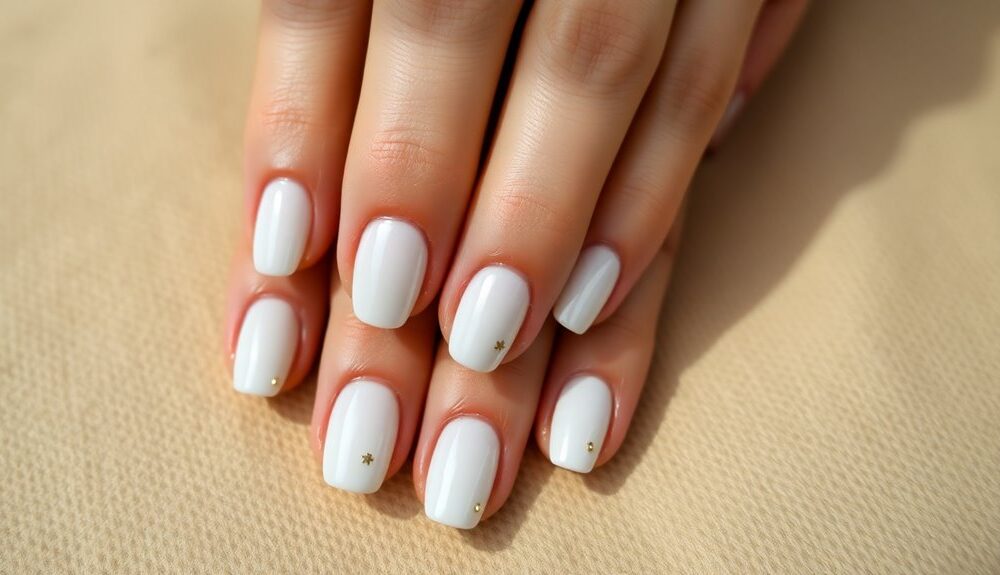 elegant white fall nails