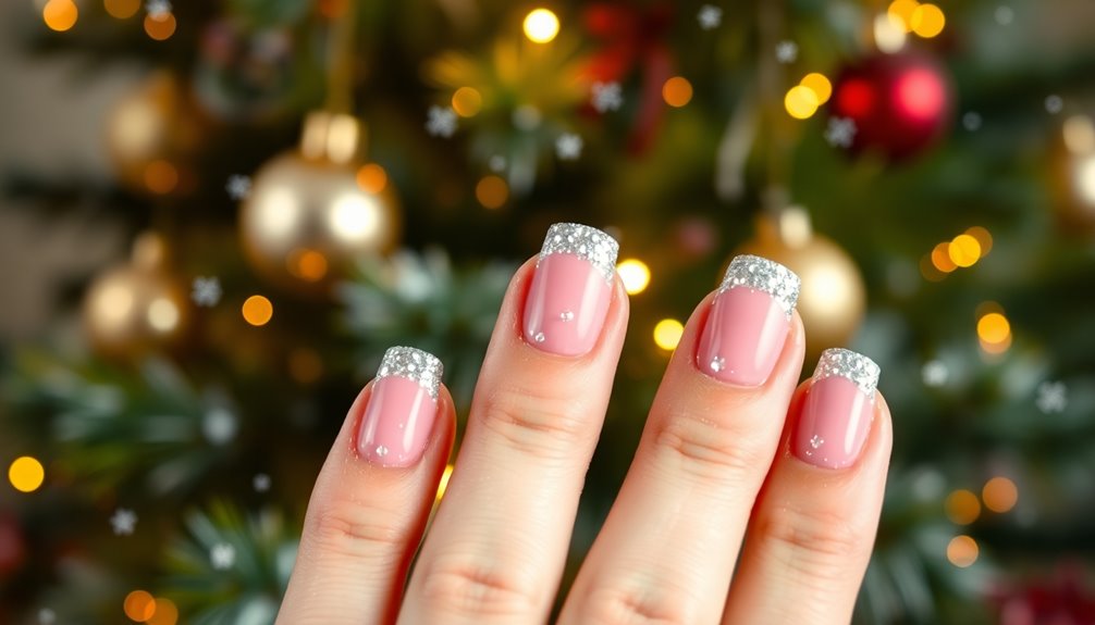 festive pink nail art