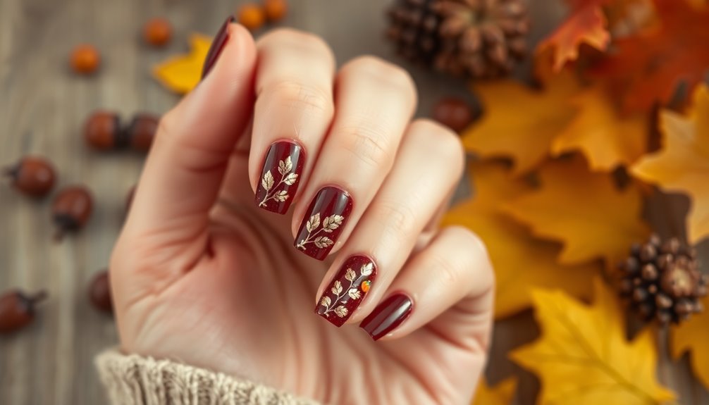 festive thanksgiving nail designs