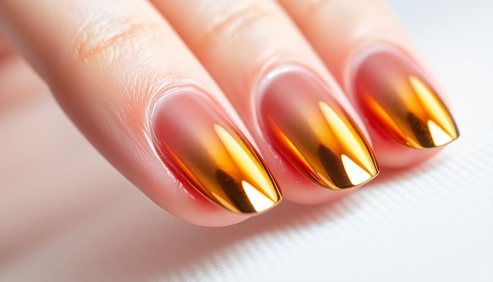 gorgeous gold chrome gradient