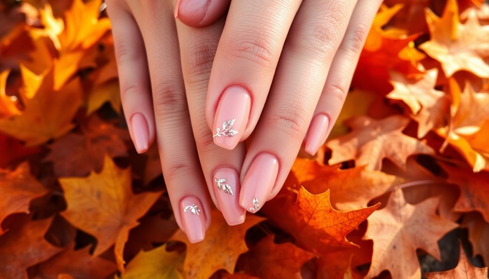 irresistible fall pink nails