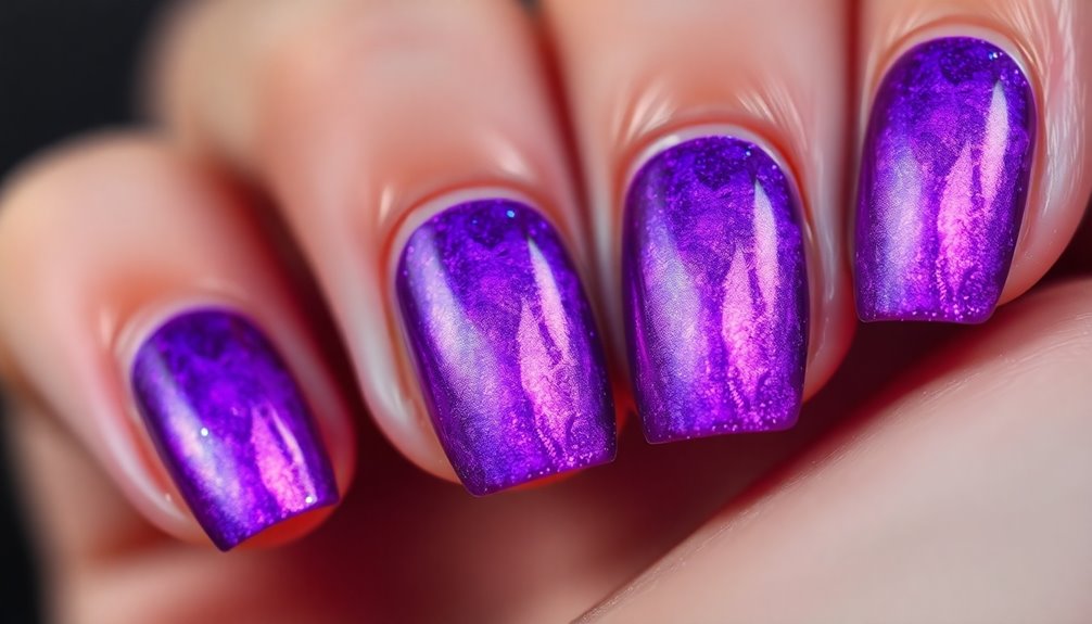 mystical purple aura nails