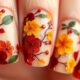 nature inspired fall floral nails