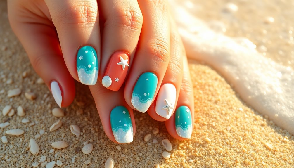 ocean inspired nail art