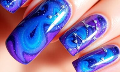 otherworldly celestial nail art