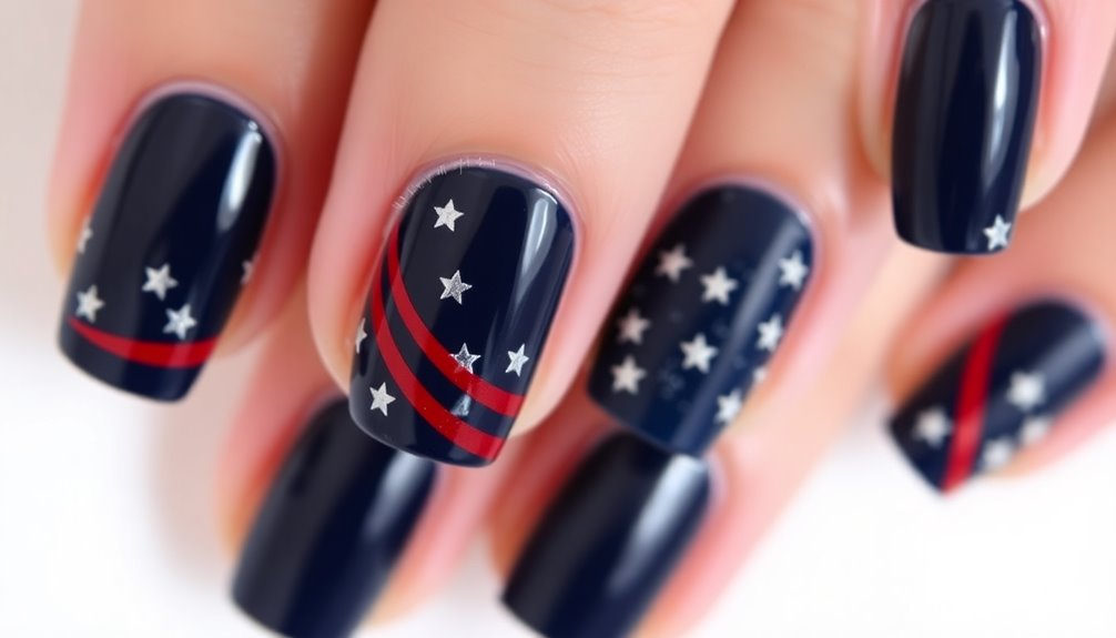 patriotic fourth of july nails