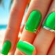 refreshing green summer nails