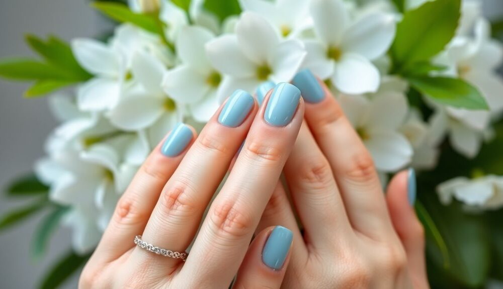 refreshing new blue nails