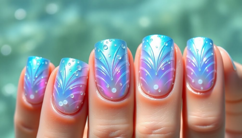 seashell inspired nail designs