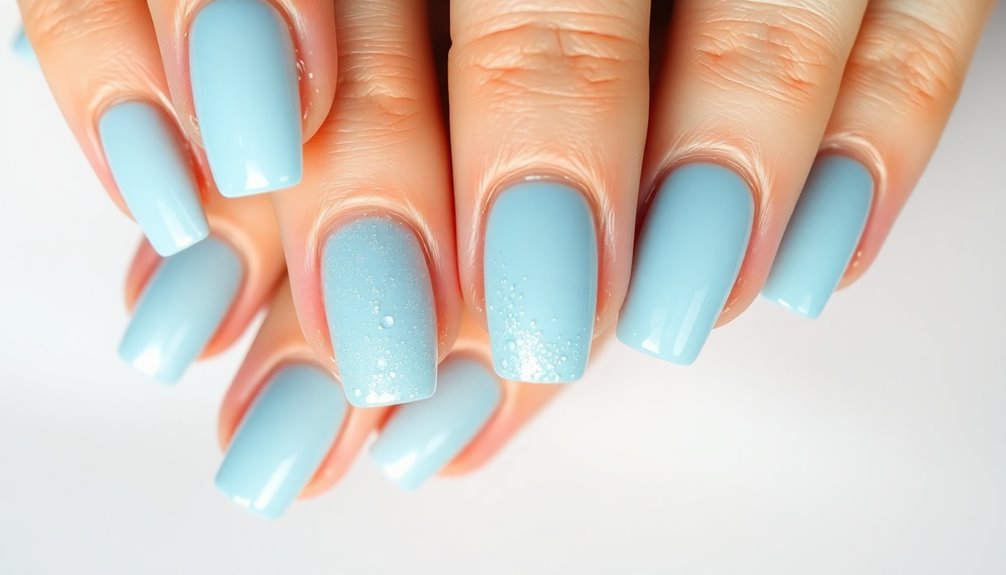 seasonal light blue nail ideas