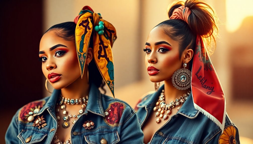 stylish vintage accessory layering