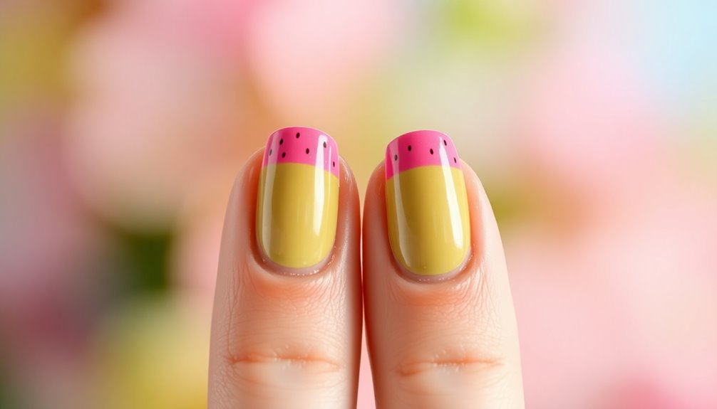 sweet fun watermelon nail art